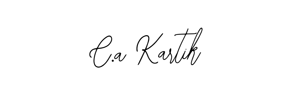 Similarly Bearetta-2O07w is the best handwritten signature design. Signature creator online .You can use it as an online autograph creator for name C.a Kartik. C.a Kartik signature style 12 images and pictures png