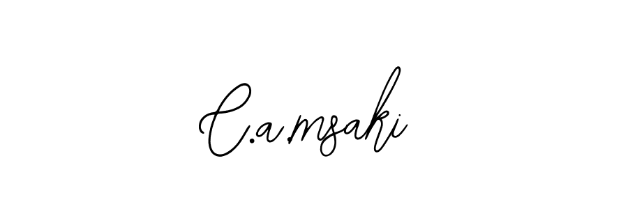 How to Draw C.a.msaki signature style? Bearetta-2O07w is a latest design signature styles for name C.a.msaki. C.a.msaki signature style 12 images and pictures png