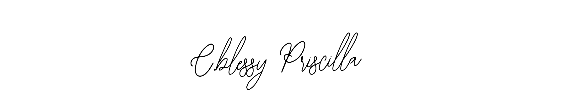 The best way (Bearetta-2O07w) to make a short signature is to pick only two or three words in your name. The name C.blessy Priscilla include a total of six letters. For converting this name. C.blessy Priscilla signature style 12 images and pictures png