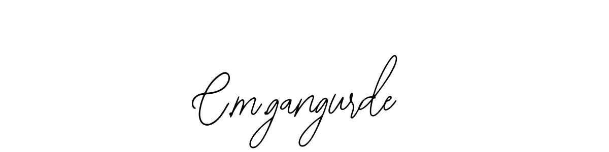 How to Draw C.m.gangurde signature style? Bearetta-2O07w is a latest design signature styles for name C.m.gangurde. C.m.gangurde signature style 12 images and pictures png