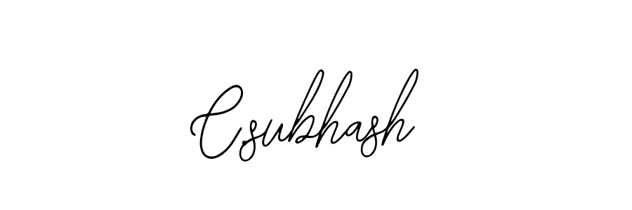 Design your own signature with our free online signature maker. With this signature software, you can create a handwritten (Bearetta-2O07w) signature for name C.subhash. C.subhash signature style 12 images and pictures png