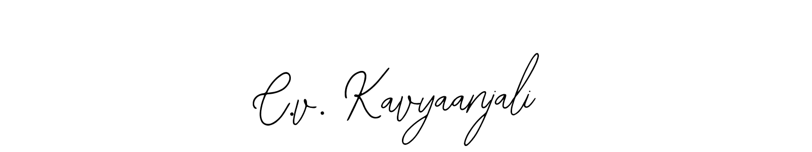 Use a signature maker to create a handwritten signature online. With this signature software, you can design (Bearetta-2O07w) your own signature for name C.v. Kavyaanjali. C.v. Kavyaanjali signature style 12 images and pictures png