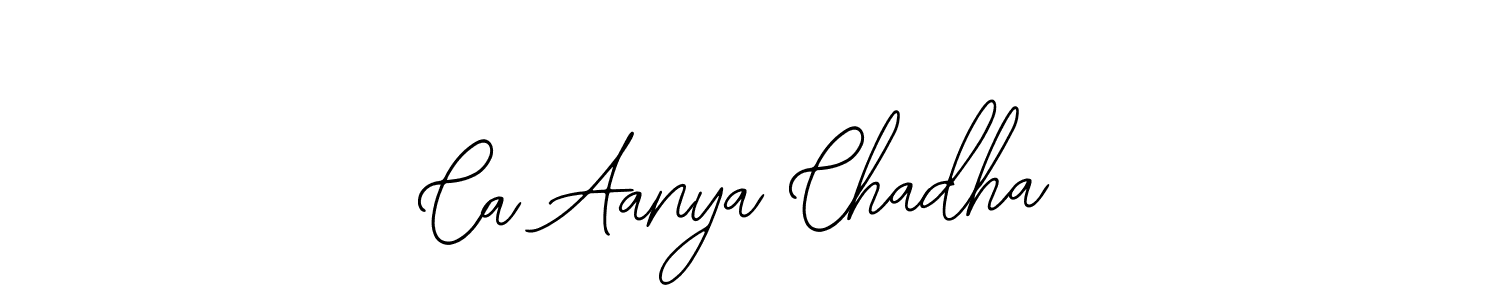 if you are searching for the best signature style for your name Ca Aanya Chadha. so please give up your signature search. here we have designed multiple signature styles  using Bearetta-2O07w. Ca Aanya Chadha signature style 12 images and pictures png