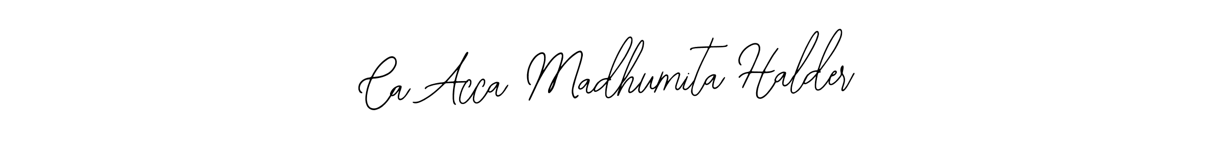 if you are searching for the best signature style for your name Ca Acca Madhumita Halder. so please give up your signature search. here we have designed multiple signature styles  using Bearetta-2O07w. Ca Acca Madhumita Halder signature style 12 images and pictures png