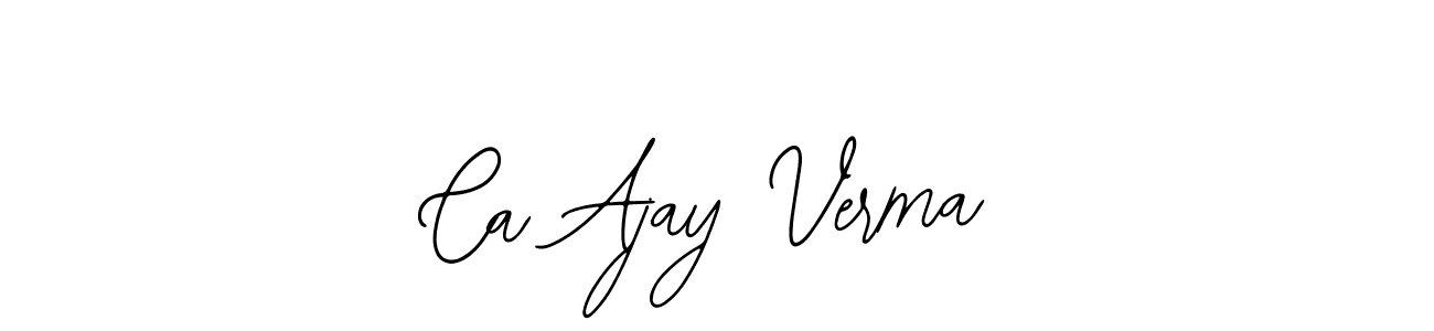 How to make Ca Ajay Verma name signature. Use Bearetta-2O07w style for creating short signs online. This is the latest handwritten sign. Ca Ajay Verma signature style 12 images and pictures png