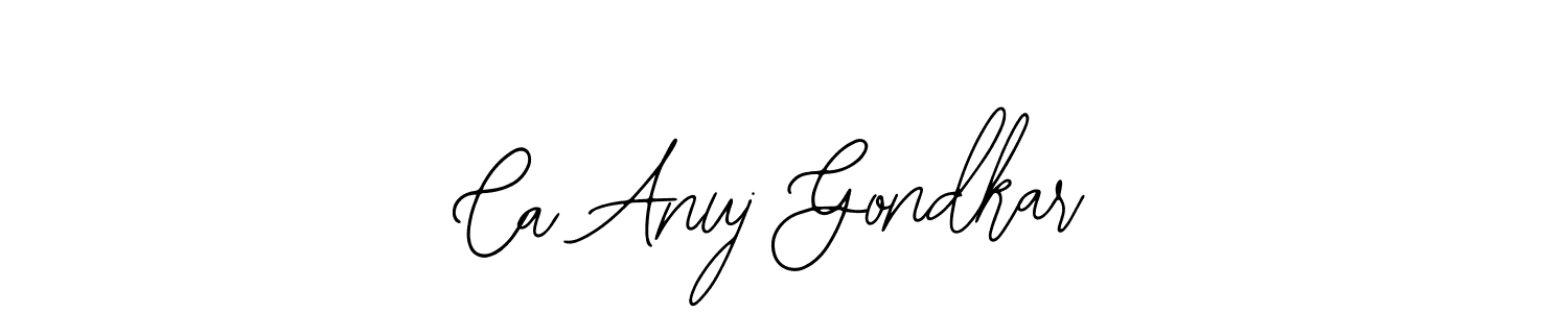 It looks lik you need a new signature style for name Ca Anuj Gondkar. Design unique handwritten (Bearetta-2O07w) signature with our free signature maker in just a few clicks. Ca Anuj Gondkar signature style 12 images and pictures png