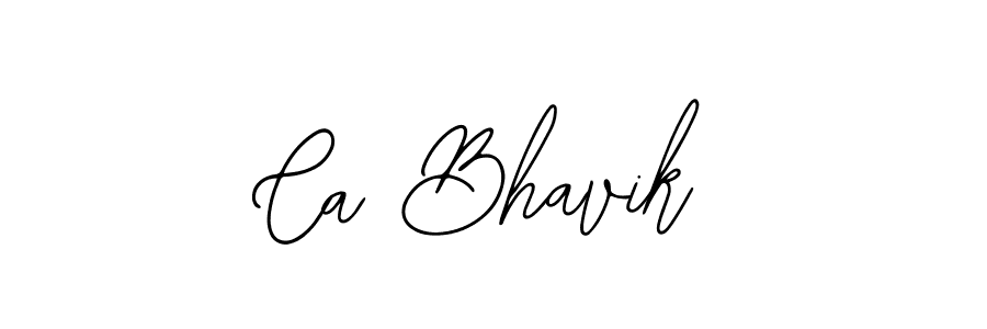 Create a beautiful signature design for name Ca Bhavik. With this signature (Bearetta-2O07w) fonts, you can make a handwritten signature for free. Ca Bhavik signature style 12 images and pictures png