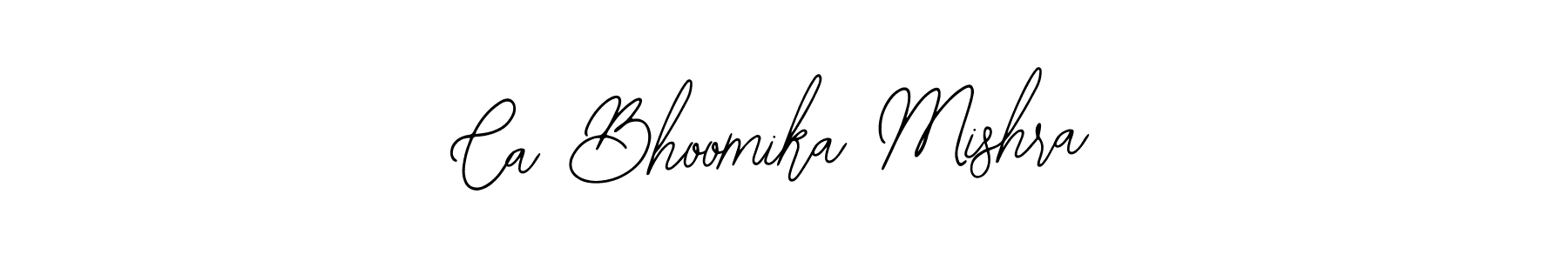 The best way (Bearetta-2O07w) to make a short signature is to pick only two or three words in your name. The name Ca Bhoomika Mishra include a total of six letters. For converting this name. Ca Bhoomika Mishra signature style 12 images and pictures png