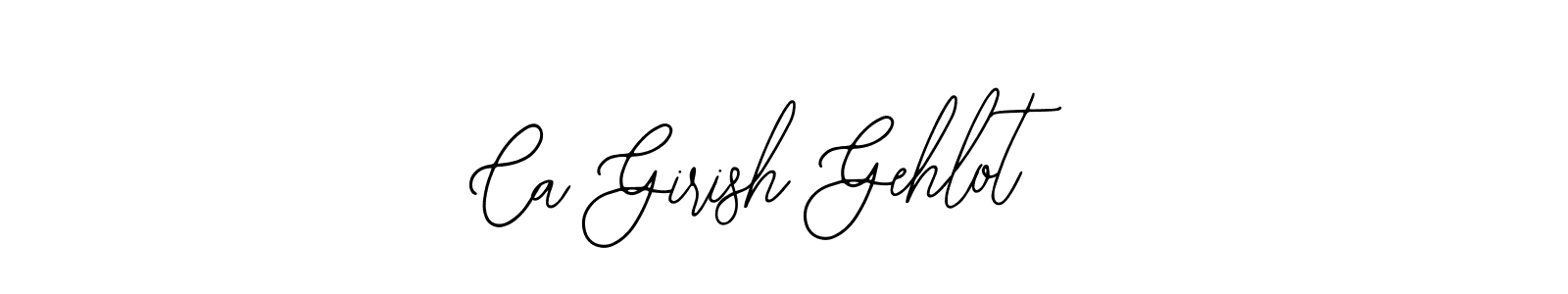 How to Draw Ca Girish Gehlot signature style? Bearetta-2O07w is a latest design signature styles for name Ca Girish Gehlot. Ca Girish Gehlot signature style 12 images and pictures png