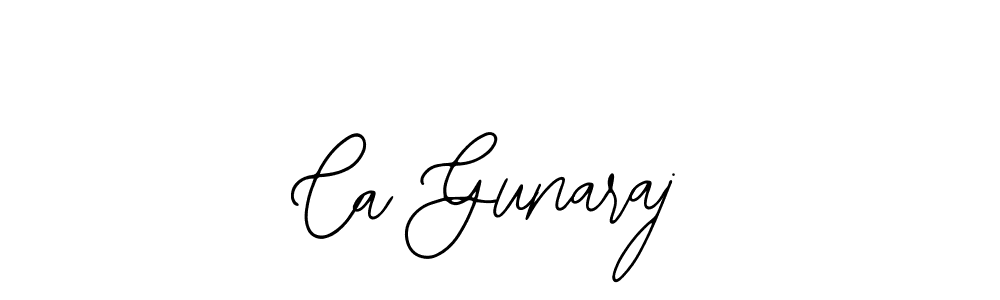 You should practise on your own different ways (Bearetta-2O07w) to write your name (Ca Gunaraj) in signature. don't let someone else do it for you. Ca Gunaraj signature style 12 images and pictures png