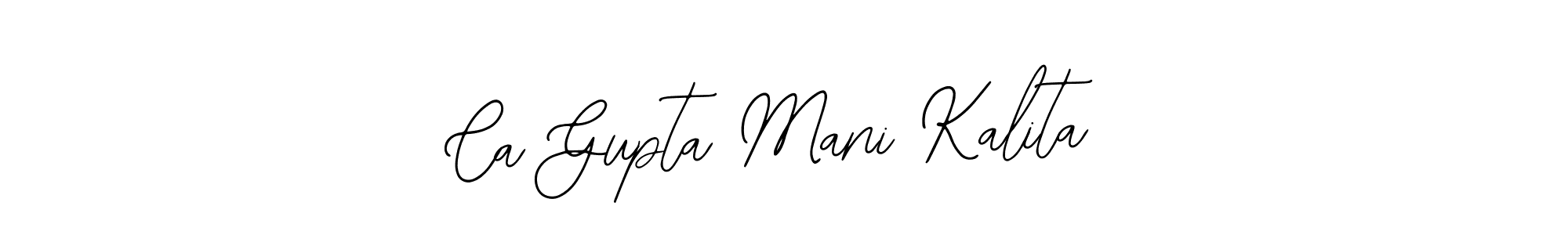 Use a signature maker to create a handwritten signature online. With this signature software, you can design (Bearetta-2O07w) your own signature for name Ca Gupta Mani Kalita. Ca Gupta Mani Kalita signature style 12 images and pictures png