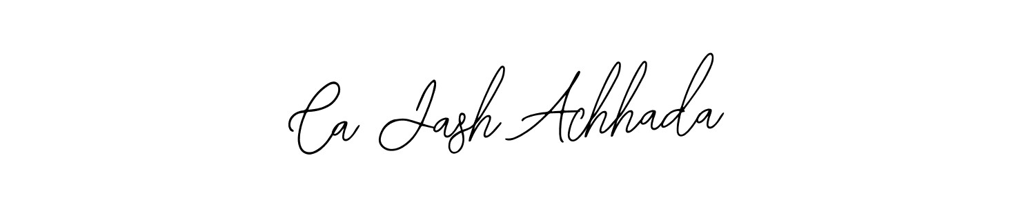 Use a signature maker to create a handwritten signature online. With this signature software, you can design (Bearetta-2O07w) your own signature for name Ca Jash Achhada. Ca Jash Achhada signature style 12 images and pictures png