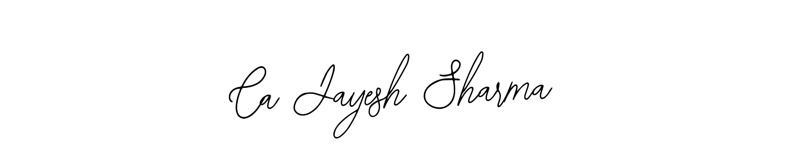 How to make Ca Jayesh Sharma name signature. Use Bearetta-2O07w style for creating short signs online. This is the latest handwritten sign. Ca Jayesh Sharma signature style 12 images and pictures png