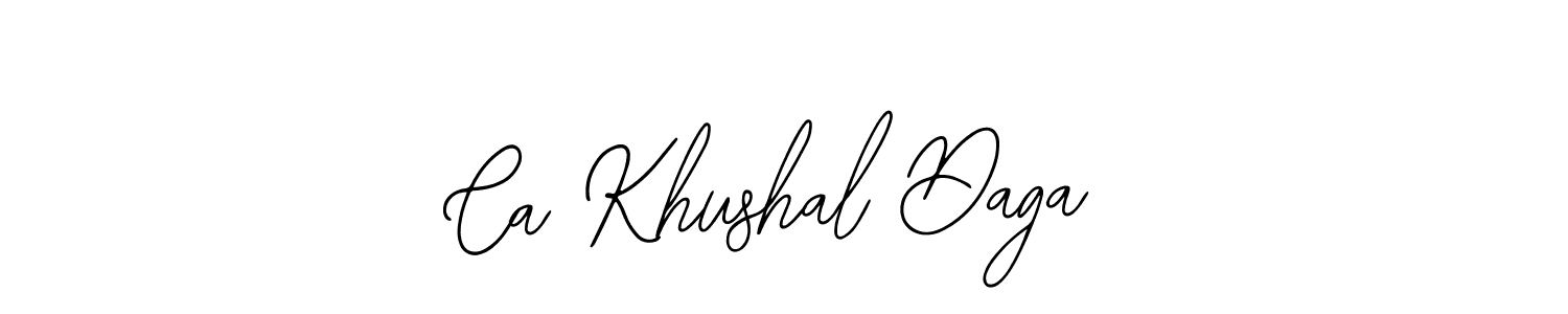 Ca Khushal Daga stylish signature style. Best Handwritten Sign (Bearetta-2O07w) for my name. Handwritten Signature Collection Ideas for my name Ca Khushal Daga. Ca Khushal Daga signature style 12 images and pictures png