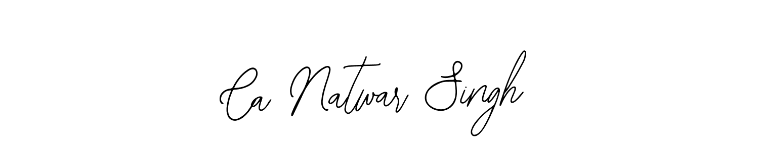How to make Ca Natwar Singh name signature. Use Bearetta-2O07w style for creating short signs online. This is the latest handwritten sign. Ca Natwar Singh signature style 12 images and pictures png