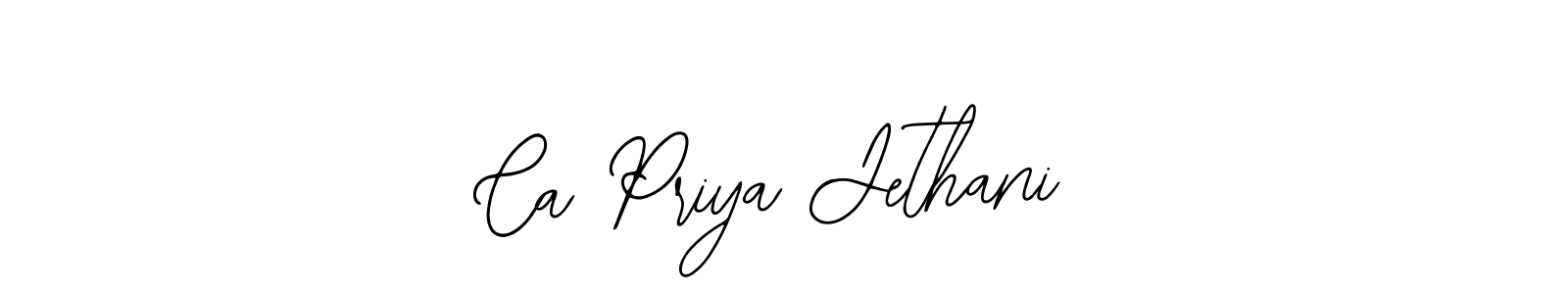 Bearetta-2O07w is a professional signature style that is perfect for those who want to add a touch of class to their signature. It is also a great choice for those who want to make their signature more unique. Get Ca Priya Jethani name to fancy signature for free. Ca Priya Jethani signature style 12 images and pictures png