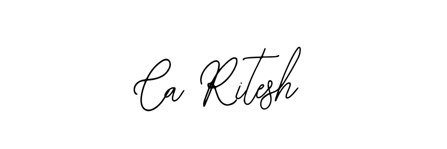 How to make Ca Ritesh name signature. Use Bearetta-2O07w style for creating short signs online. This is the latest handwritten sign. Ca Ritesh signature style 12 images and pictures png
