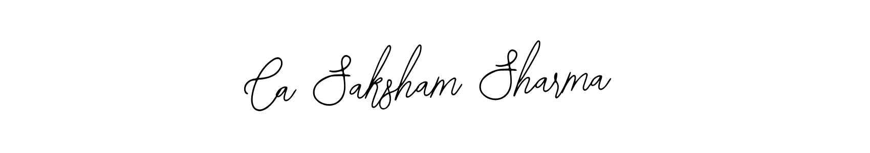 The best way (Bearetta-2O07w) to make a short signature is to pick only two or three words in your name. The name Ca Saksham Sharma include a total of six letters. For converting this name. Ca Saksham Sharma signature style 12 images and pictures png