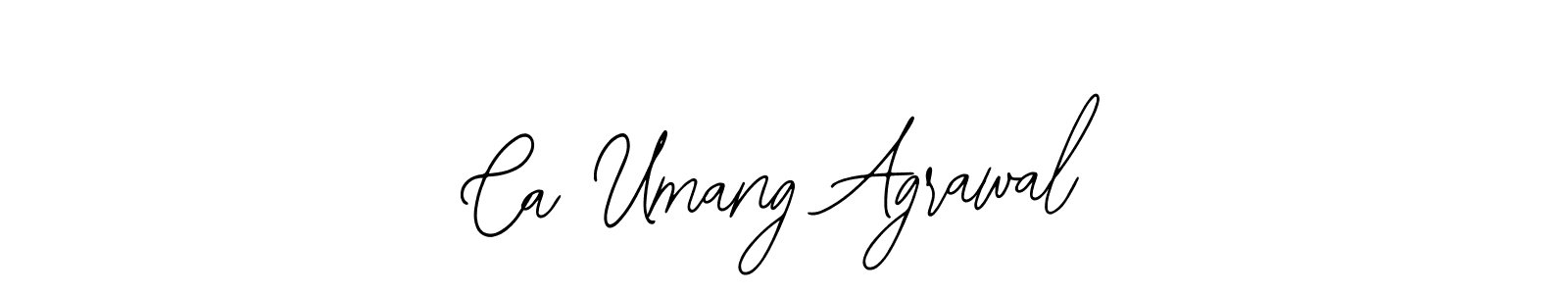 How to Draw Ca Umang Agrawal signature style? Bearetta-2O07w is a latest design signature styles for name Ca Umang Agrawal. Ca Umang Agrawal signature style 12 images and pictures png