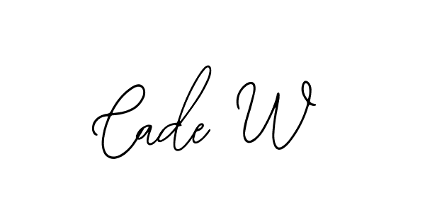 Create a beautiful signature design for name Cade W. With this signature (Bearetta-2O07w) fonts, you can make a handwritten signature for free. Cade W signature style 12 images and pictures png