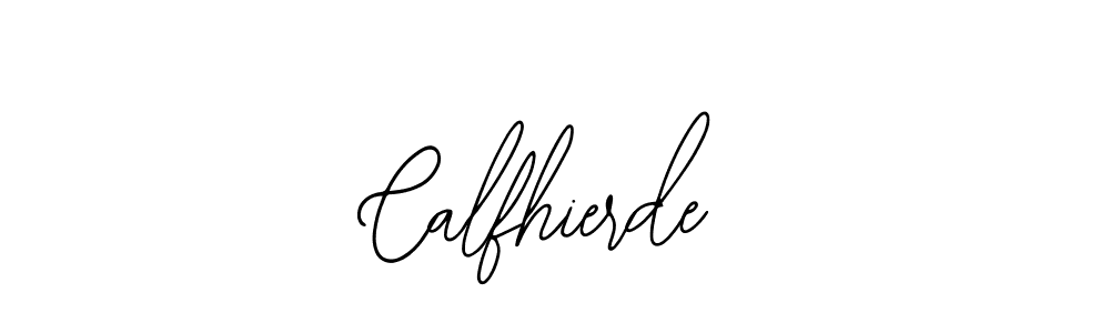 The best way (Bearetta-2O07w) to make a short signature is to pick only two or three words in your name. The name Calfhierde include a total of six letters. For converting this name. Calfhierde signature style 12 images and pictures png