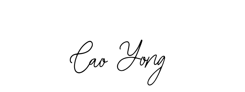 You should practise on your own different ways (Bearetta-2O07w) to write your name (Cao Yong) in signature. don't let someone else do it for you. Cao Yong signature style 12 images and pictures png