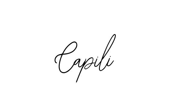 Use a signature maker to create a handwritten signature online. With this signature software, you can design (Bearetta-2O07w) your own signature for name Capili. Capili signature style 12 images and pictures png