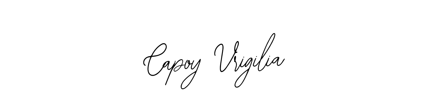 Make a short Capoy Vrigilia signature style. Manage your documents anywhere anytime using Bearetta-2O07w. Create and add eSignatures, submit forms, share and send files easily. Capoy Vrigilia signature style 12 images and pictures png