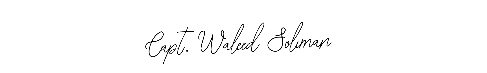 Create a beautiful signature design for name Capt. Waleed Soliman. With this signature (Bearetta-2O07w) fonts, you can make a handwritten signature for free. Capt. Waleed Soliman signature style 12 images and pictures png