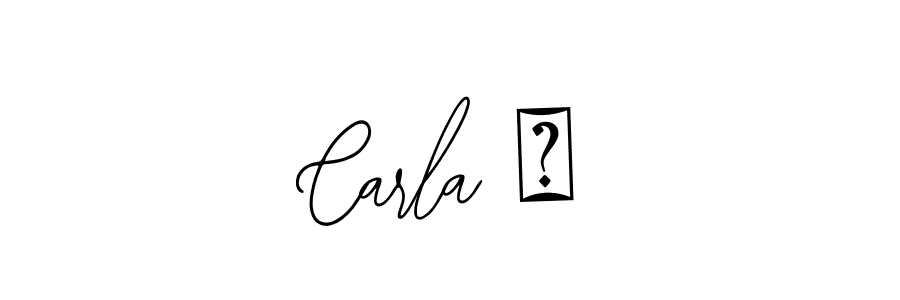 You should practise on your own different ways (Bearetta-2O07w) to write your name (Carla ♥) in signature. don't let someone else do it for you. Carla ♥ signature style 12 images and pictures png