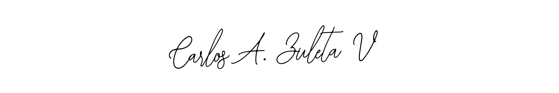 Use a signature maker to create a handwritten signature online. With this signature software, you can design (Bearetta-2O07w) your own signature for name Carlos A. Zuleta V. Carlos A. Zuleta V signature style 12 images and pictures png