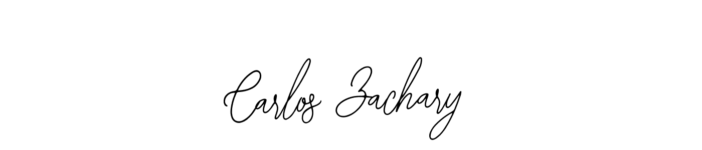 How to make Carlos Zachary name signature. Use Bearetta-2O07w style for creating short signs online. This is the latest handwritten sign. Carlos Zachary signature style 12 images and pictures png