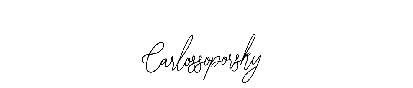 How to make Carlossoporsky name signature. Use Bearetta-2O07w style for creating short signs online. This is the latest handwritten sign. Carlossoporsky signature style 12 images and pictures png