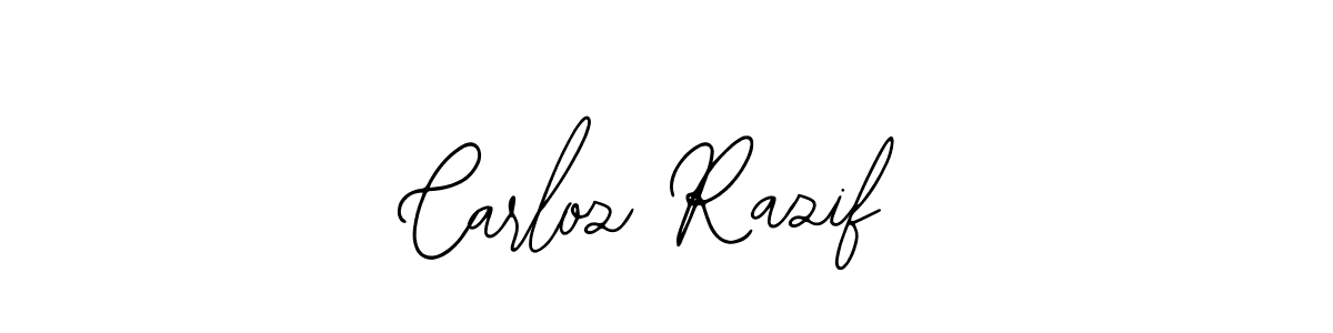 How to make Carloz Razif name signature. Use Bearetta-2O07w style for creating short signs online. This is the latest handwritten sign. Carloz Razif signature style 12 images and pictures png