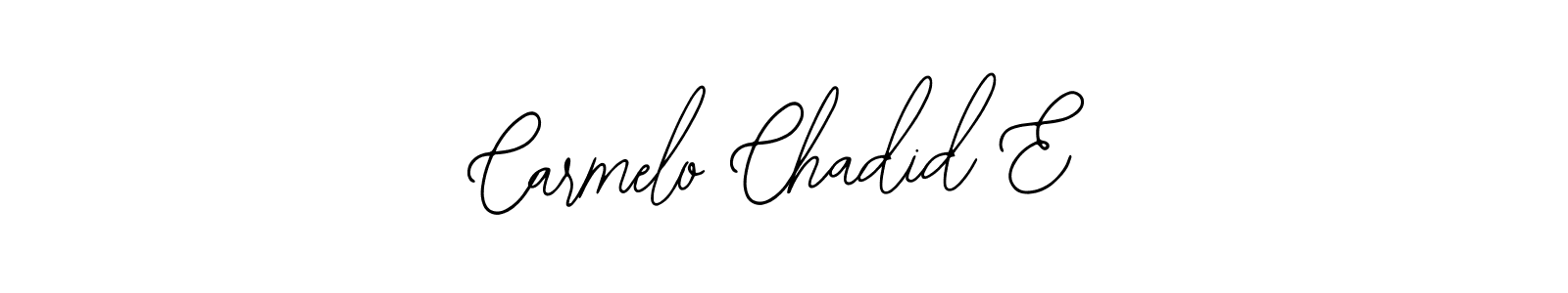 The best way (Bearetta-2O07w) to make a short signature is to pick only two or three words in your name. The name Carmelo Chadid E include a total of six letters. For converting this name. Carmelo Chadid E signature style 12 images and pictures png