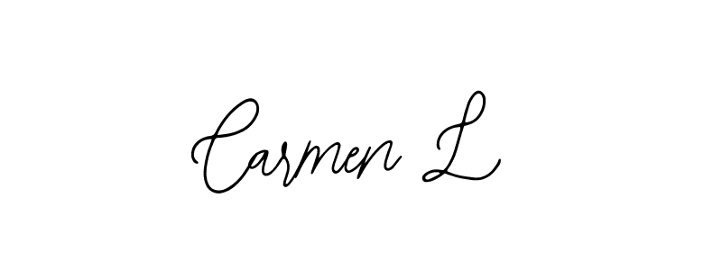 The best way (Bearetta-2O07w) to make a short signature is to pick only two or three words in your name. The name Carmen L include a total of six letters. For converting this name. Carmen L signature style 12 images and pictures png