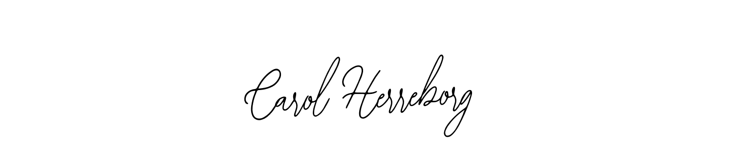 How to make Carol Herreborg name signature. Use Bearetta-2O07w style for creating short signs online. This is the latest handwritten sign. Carol Herreborg signature style 12 images and pictures png