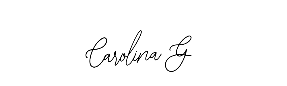 The best way (Bearetta-2O07w) to make a short signature is to pick only two or three words in your name. The name Carolina G include a total of six letters. For converting this name. Carolina G signature style 12 images and pictures png