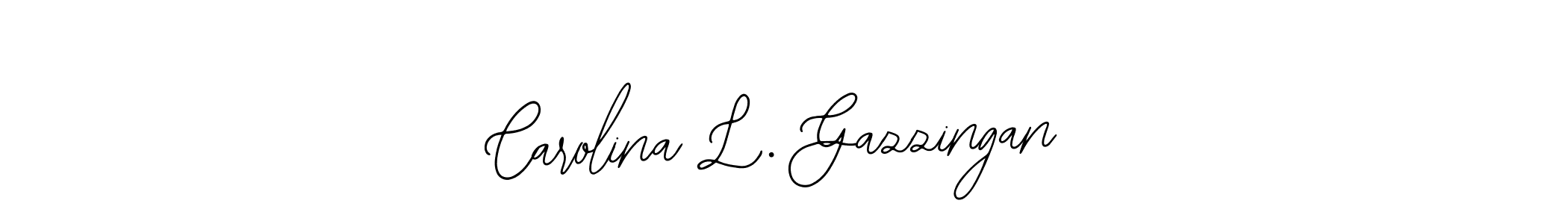 Carolina L. Gazzingan stylish signature style. Best Handwritten Sign (Bearetta-2O07w) for my name. Handwritten Signature Collection Ideas for my name Carolina L. Gazzingan. Carolina L. Gazzingan signature style 12 images and pictures png