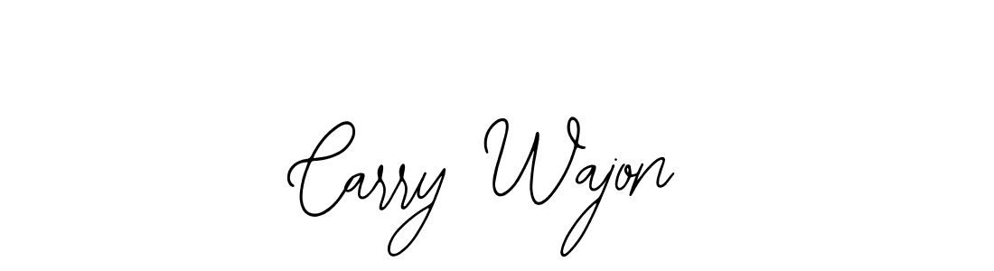 It looks lik you need a new signature style for name Carry Wajon. Design unique handwritten (Bearetta-2O07w) signature with our free signature maker in just a few clicks. Carry Wajon signature style 12 images and pictures png