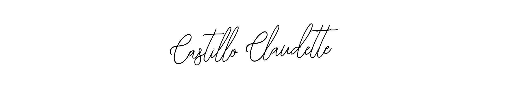 How to make Castillo Claudette name signature. Use Bearetta-2O07w style for creating short signs online. This is the latest handwritten sign. Castillo Claudette signature style 12 images and pictures png