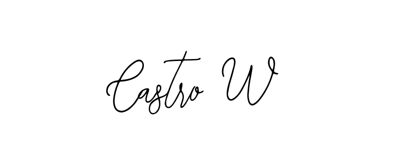 How to make Castro W name signature. Use Bearetta-2O07w style for creating short signs online. This is the latest handwritten sign. Castro W signature style 12 images and pictures png