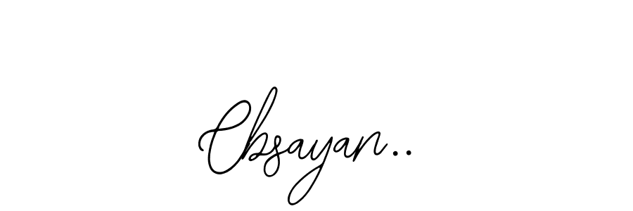 How to make Cbsayan.. name signature. Use Bearetta-2O07w style for creating short signs online. This is the latest handwritten sign. Cbsayan.. signature style 12 images and pictures png