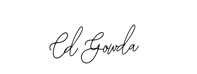 Cd Gowda stylish signature style. Best Handwritten Sign (Bearetta-2O07w) for my name. Handwritten Signature Collection Ideas for my name Cd Gowda. Cd Gowda signature style 12 images and pictures png