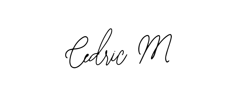 How to make Cedric M name signature. Use Bearetta-2O07w style for creating short signs online. This is the latest handwritten sign. Cedric M signature style 12 images and pictures png