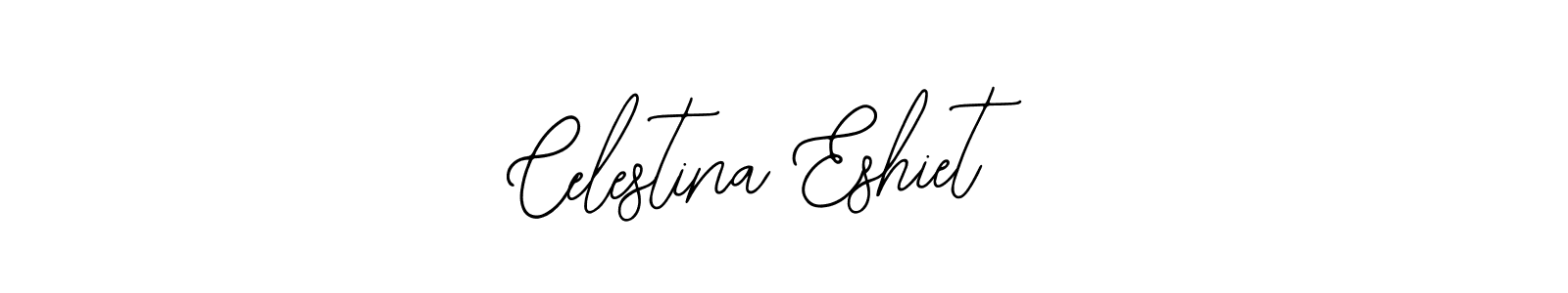 How to make Celestina Eshiet name signature. Use Bearetta-2O07w style for creating short signs online. This is the latest handwritten sign. Celestina Eshiet signature style 12 images and pictures png
