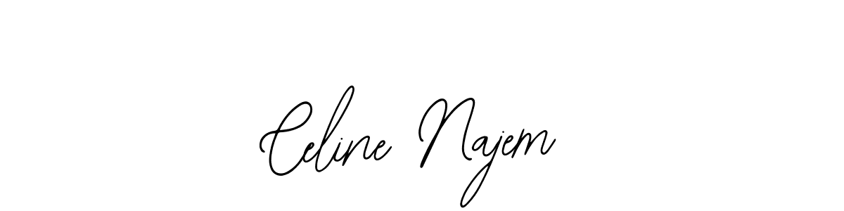 You should practise on your own different ways (Bearetta-2O07w) to write your name (Celine Najem) in signature. don't let someone else do it for you. Celine Najem signature style 12 images and pictures png