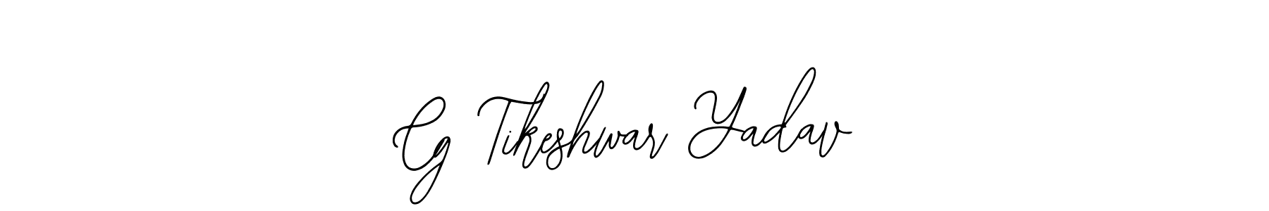 You should practise on your own different ways (Bearetta-2O07w) to write your name (Cg Tikeshwar Yadav) in signature. don't let someone else do it for you. Cg Tikeshwar Yadav signature style 12 images and pictures png