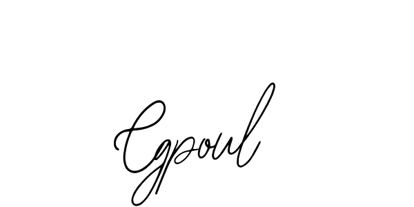 You should practise on your own different ways (Bearetta-2O07w) to write your name (Cgpoul) in signature. don't let someone else do it for you. Cgpoul signature style 12 images and pictures png