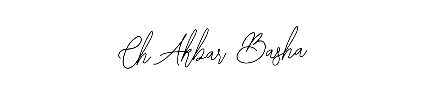 Design your own signature with our free online signature maker. With this signature software, you can create a handwritten (Bearetta-2O07w) signature for name Ch Akbar Basha. Ch Akbar Basha signature style 12 images and pictures png